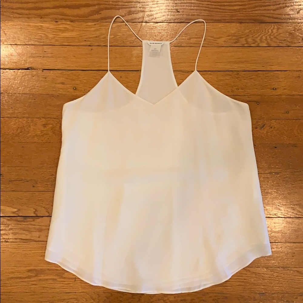 Club Monaco White Silk Tank